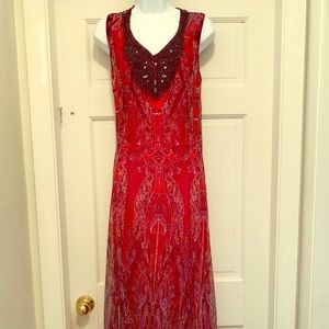 Red Sequin Maxi Dress